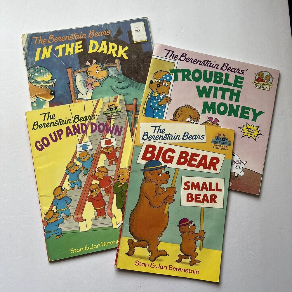 The Berenstain Bears Set of 4 Childrens Books Paperback Vintage Classic